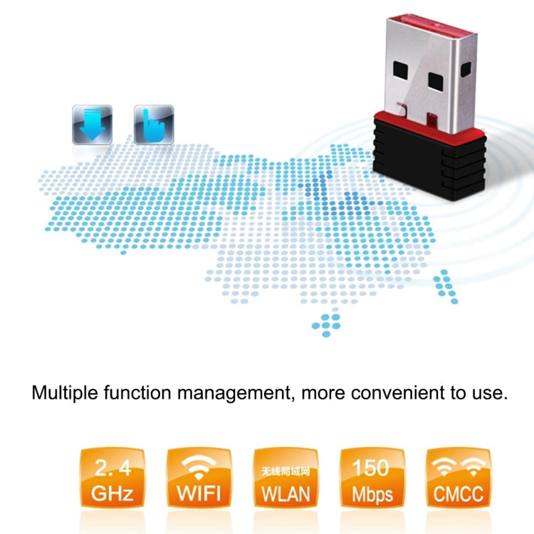 RTL8188 150Mbps 2.4GHz USB 2.0 WiFi Adapter External Network Card RTL8188 150Mbps 2.4GHz USB 2.0 WiFi Adapter External Network Card
